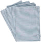 Arti casa servetten set van 4 - 35 x 35 cm - herbruikbaar - katoen polyester - blauw gestreept