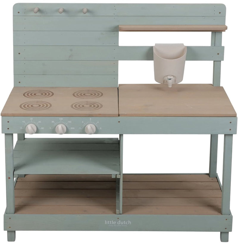 Pequeña cocina holandesa al aire libre - cocina de juguete de madera