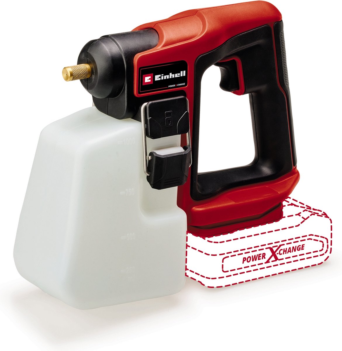 Spruzzatore a pressione a batteria Einhell ge-ws 18 10 li solo - power x-change - 18 v li-ion - capacità serbatoio: 1 l - pressione massima: 1,3 bar - design compatto - escl. batteria e caricabatterie