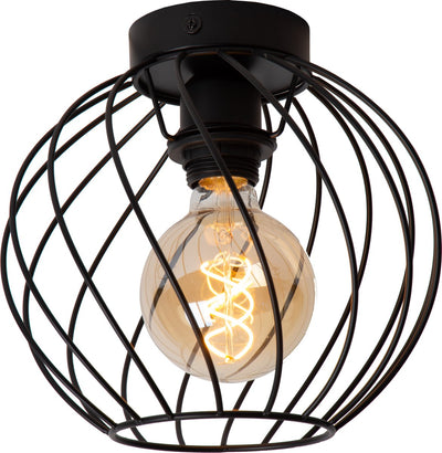 Lucide danza - lampada da soffitto (lampada da soffitto) - ø 25 cm - 1xe27 - nero