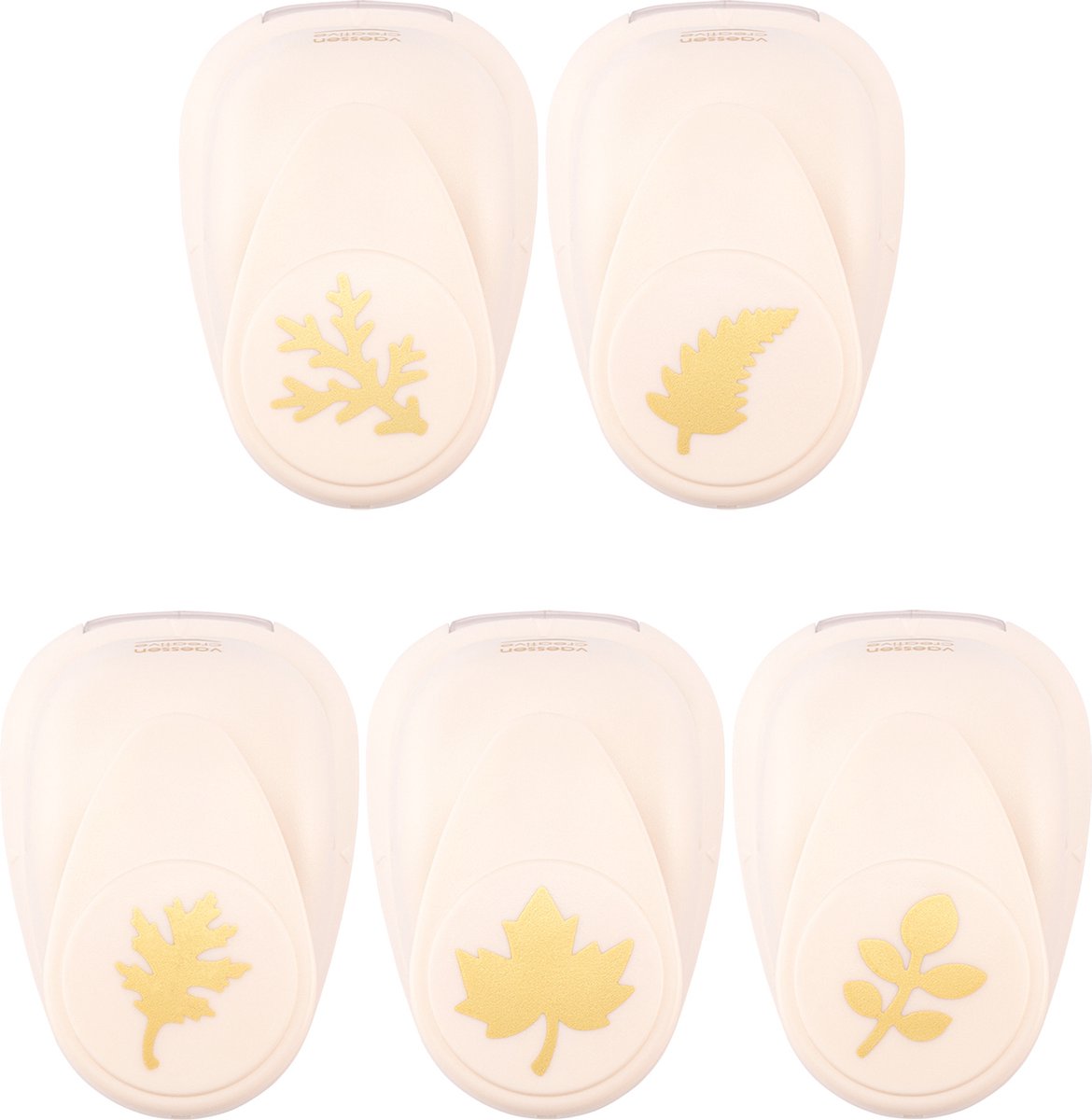 Set di punzoni Vaessen creative - punzone per figure - foglie autunnali - 5 pz. - da 1,7 a 2,5 cm