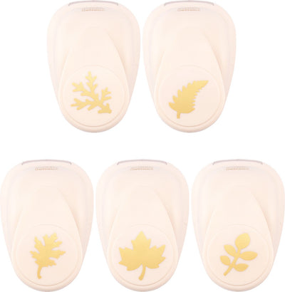 Juego de punzones creativos Vaessen - punzones para figuras - hojas de otoño - 5 piezas - 1,7 a 2,5 cm