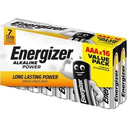 Pilas energizer alcalinas power lr03 aaa 16 piezas