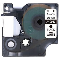 Labeltape rillstab o40913 zwart, wit