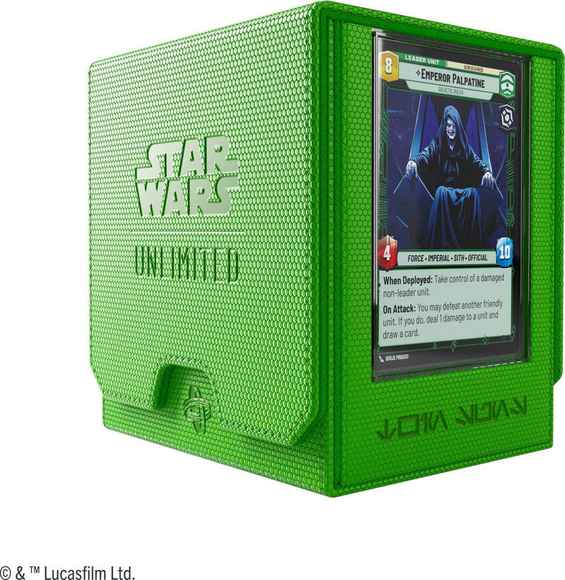 Gamegenic star wars unlimited twin suns deck pod verde - deckbox - tokenbox - para star wars unlimited -