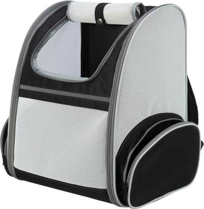 Backpack della borsa per cani trixie chloe grigio chiaro nero