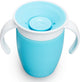 Bicchiere Munchkin Miracle Anti-Perdite a 360° - Bicchiere da Allenamento - Bicchiere da Pratica per Neonati e Bambini - 207ml - Blu