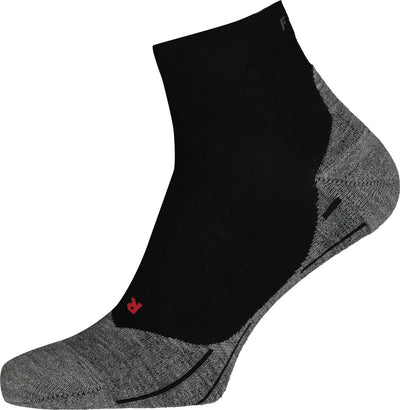 Falke ru4 calzini corti da corsa in cotone antivesciche in materiale funzionale da donna neri - taglia 35-36