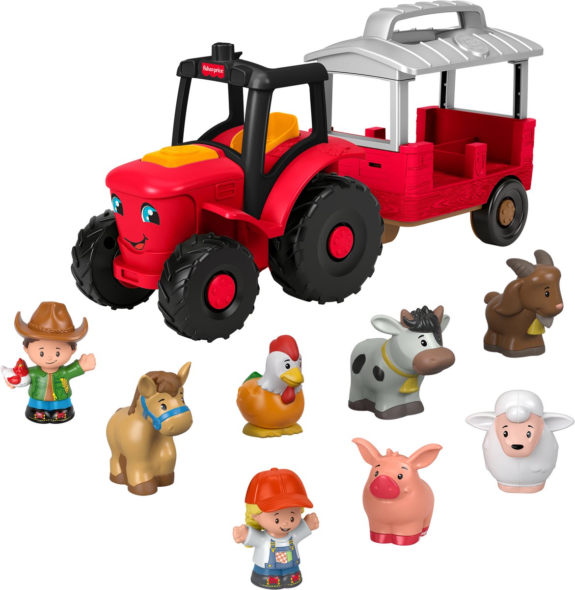 Set regalo trattore agricolo Fisher-Price Little People Animal Care - trattore musicale con personaggi