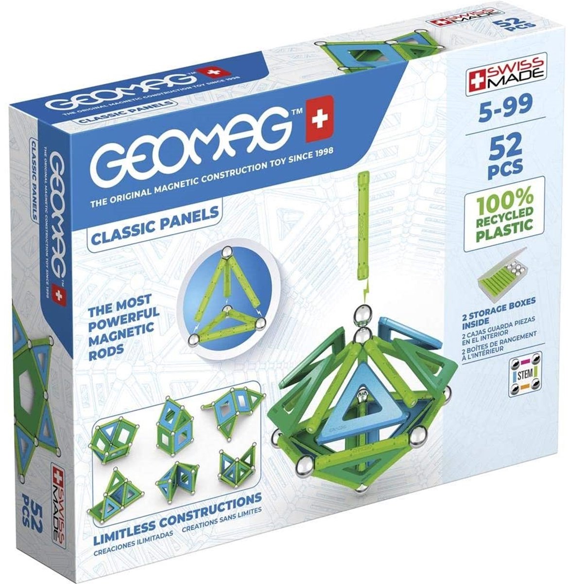 Pannelli geomag classic Gardenkraft linea verde 52 pezzi