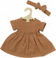 Abito da bambola Heless Brown con volant, 28-35 cm