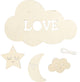 Creativ company animali in legno, fattoria, h: 4,5-8,7 cm, spessore 2 cm, 10 pezzi 1 scatola
