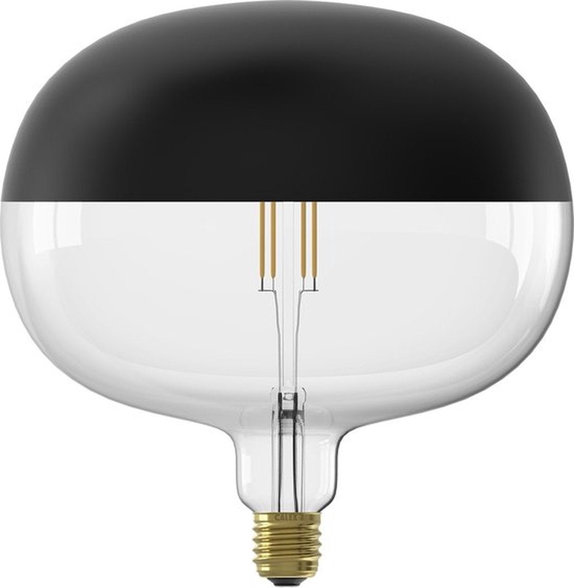 Calex boden kopspiegel zwart - e27 led lamp - filament lichtbron dimbaar - 6w - warm wit licht