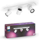 Philips hue argenta opbouwspot - wit en gekleurd licht - 3-spots - wit