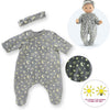 Corolle poppen pyjama en hoofdband 30cm - glow in the dark babypop kleding.