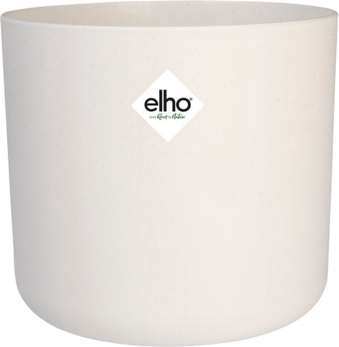 Elho b.for soft round 25 - macetero de interior - 100% plástico reciclado - ø 24,7 x h 23,3 cm - blanco
