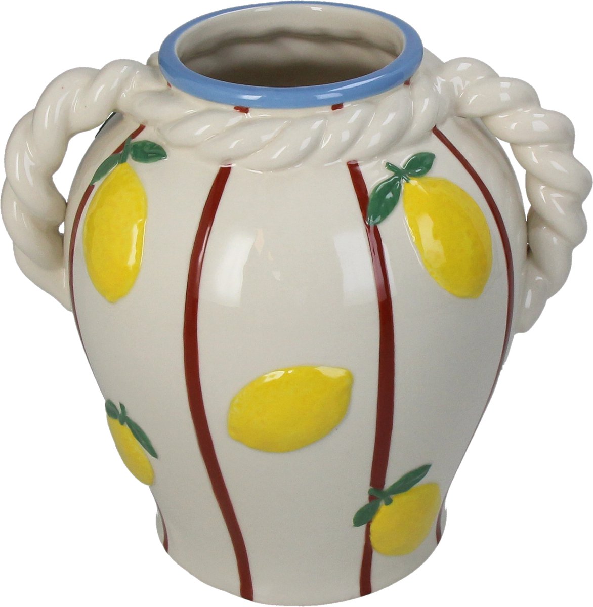 Vaso collezione Hd limone gres giallo 20,5x16,5x19,8cm
