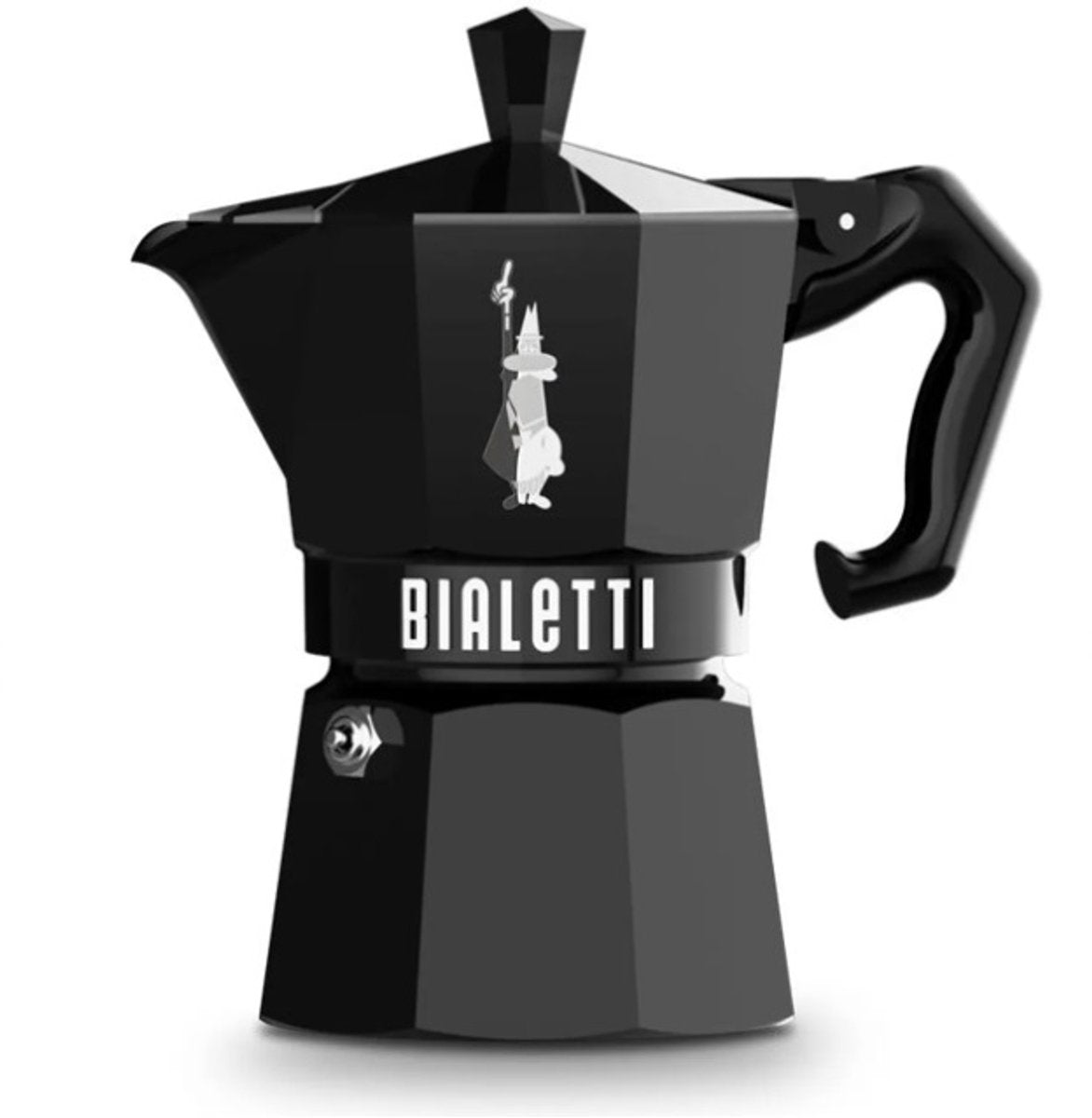 Cafetera exclusiva bialetti moka negra para 3 bolsas