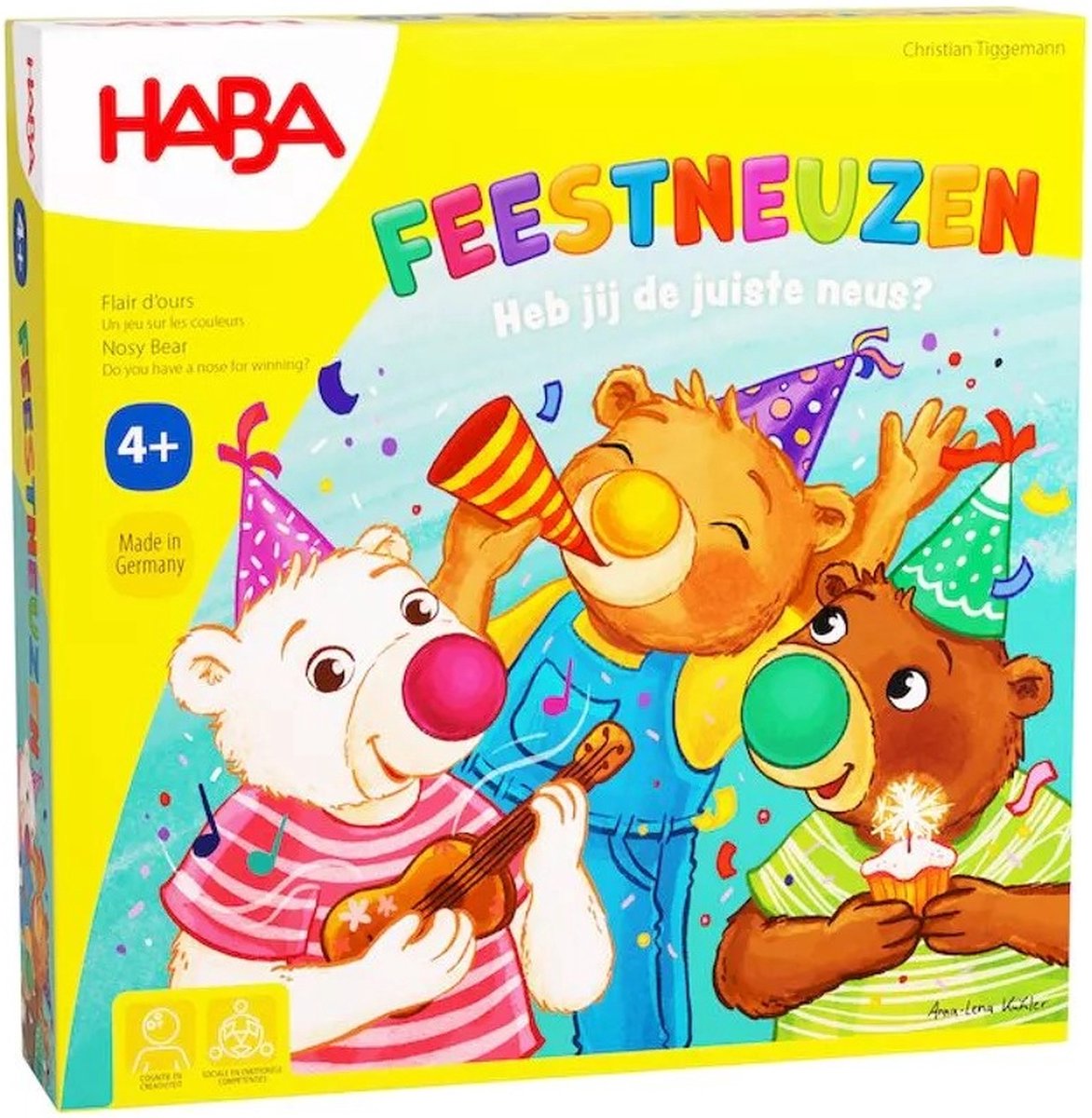 Haba spel - feestneuzen - 2 tot 4 spelers - 4+