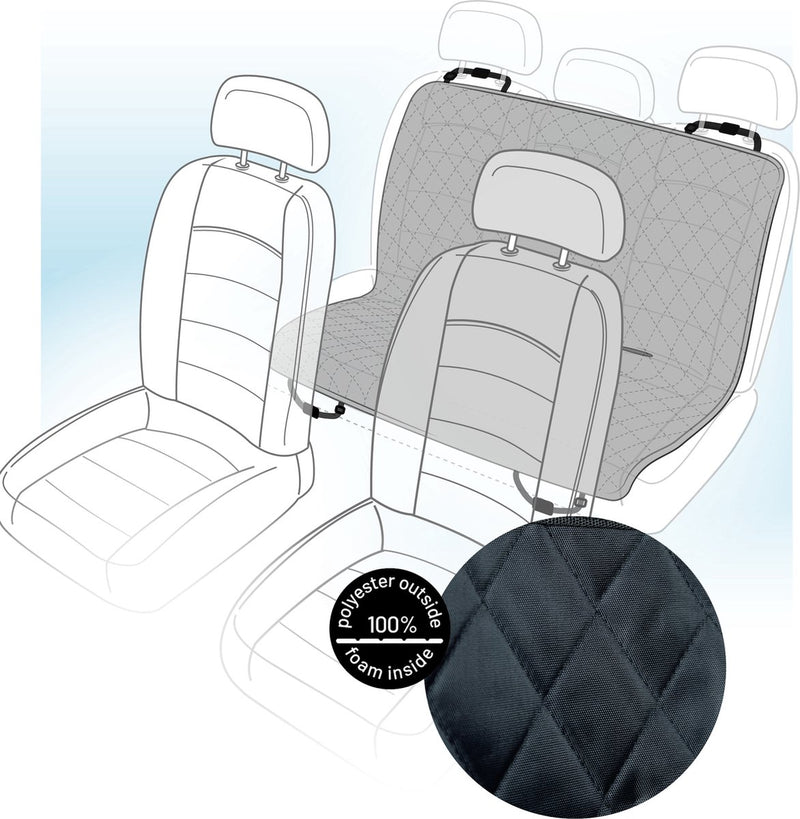 Flamingo coperta per cani di lusso per auto - coperta per auto - cuccia per cani auto - kia - coprisedile posteriore nero per animali domestici - 140x140 cm, idrorepellente e antigraffio