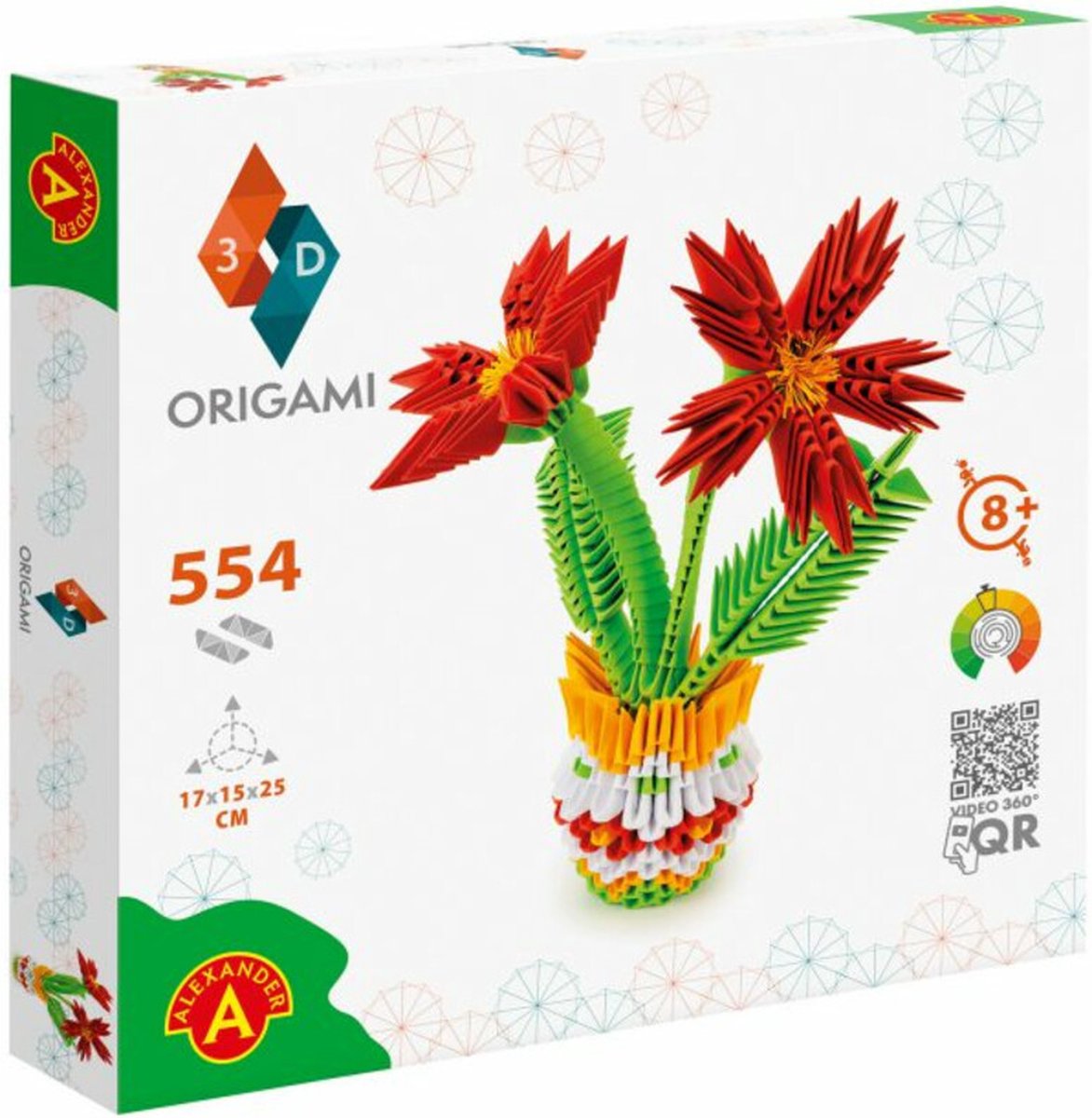 SeleccA Origami 3D Flower Vase, 554dlg.