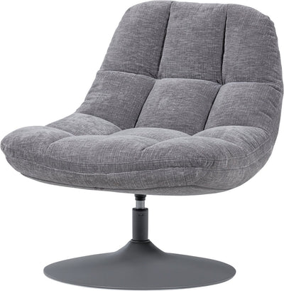 Poltroncina girevole Woood elvi - struttura ciniglia - grigio chiaro - 81x73x84