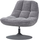 Woood elvi draaifauteuil - chenille structuur - lichtgrijs - 81x73x84