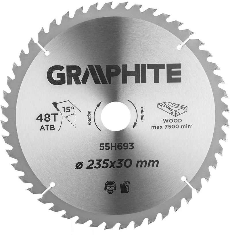 Serie Grafite - lama circolare hm - 235mm - 48 denti - geometria ATB