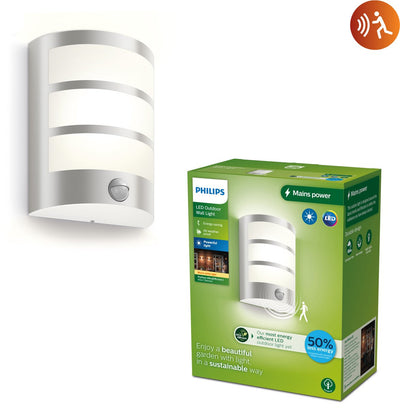 Philips LED Philips Python wall lamp - ultra efficient - stainless steel - with sensor - 3.8W
