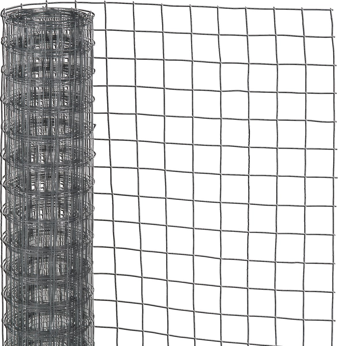 Naturaleza - malla de acero galvanizado - 10 x 0,50 m - gris - malla de 12,7 mm