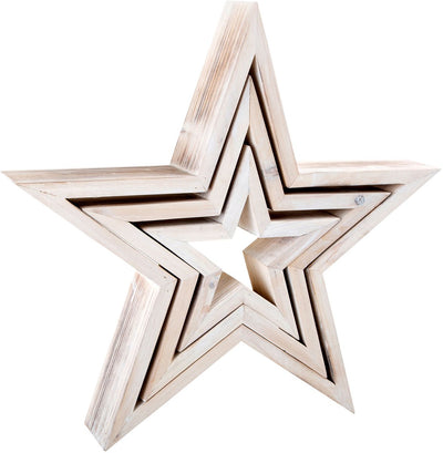 Pie pequeño - estrellas decorativas de madera, 3er.