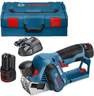 Cepillo inalámbrico bosch gho 12v-20 2x 3.0 ah + cargador gal 1230 cv
