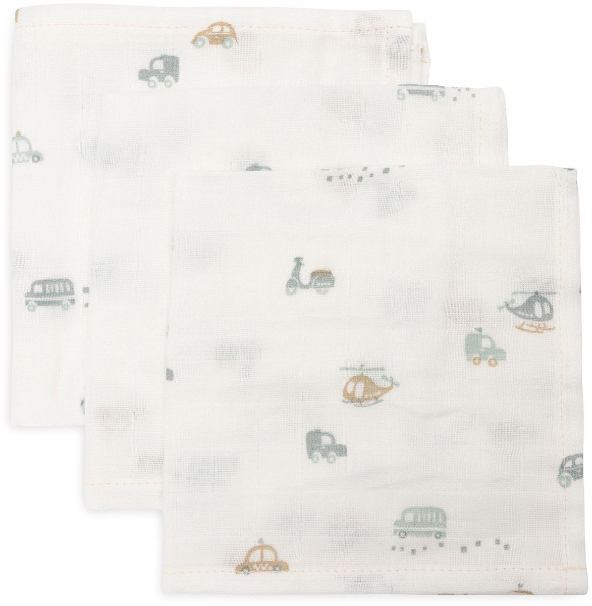 Jollein - paño bucal hidrófilo 31x31cm - paños para eructar para bebés - 3 piezas - para llevar