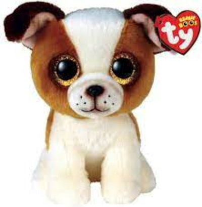 Hugo Bulldog di Ty Beanie Boo, 15 cm