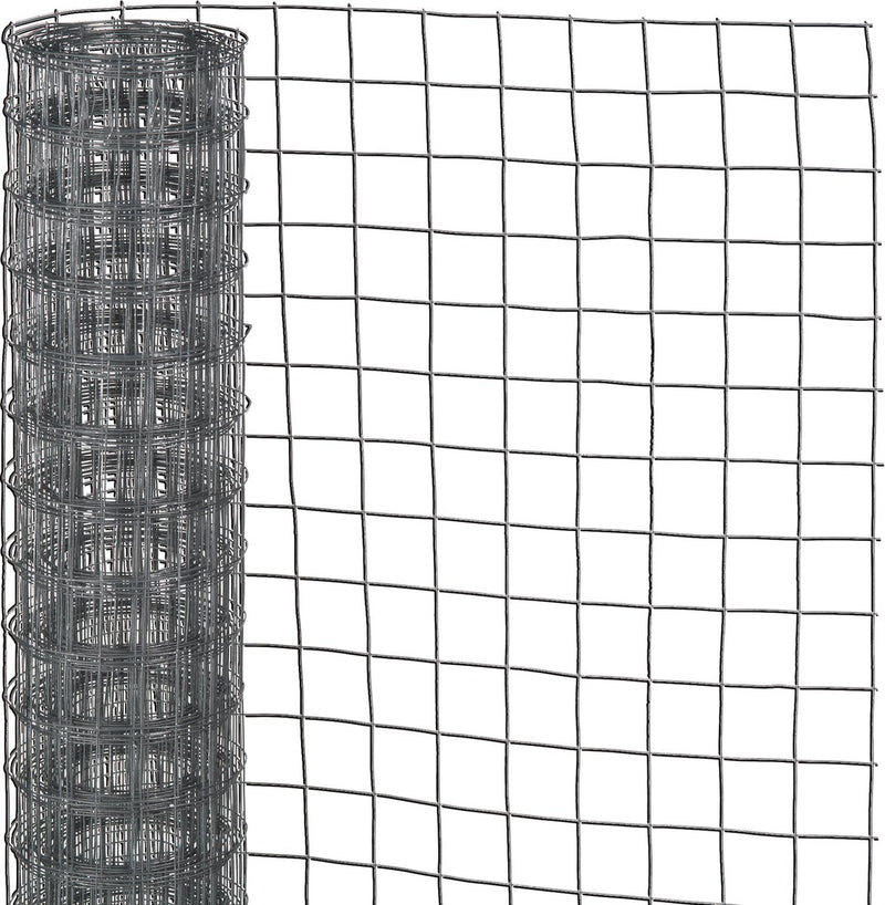Natura - rete in acciaio zincato - 10 x 0,50 m - grigio - maglia 12,7 mm