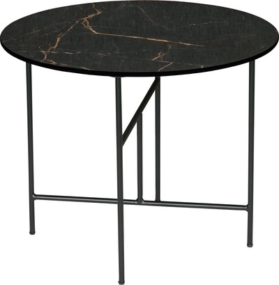 Tavolino Wood vida - metallo porcellanato - nero - 48x60x60