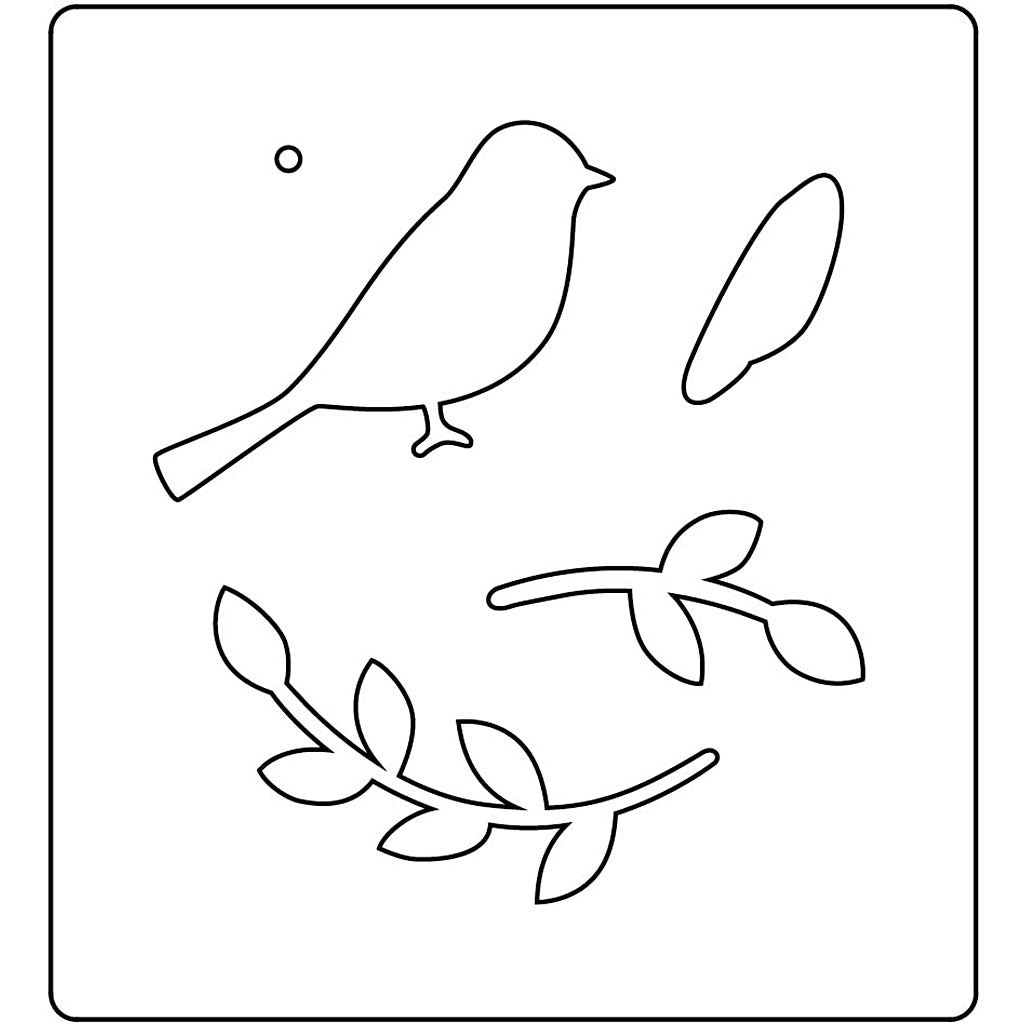 Snijmal, vogel, afm 14x15,25 cm, dikte 15 mm, 1 stuk