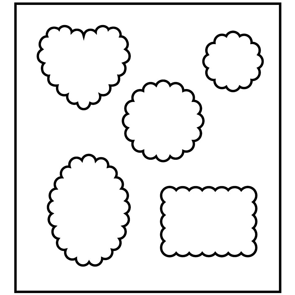 Plantilla de corte Creativ Company, forma con bordes redondos, medidas 14x15,25 cm, grosor 15 mm, 1 pieza