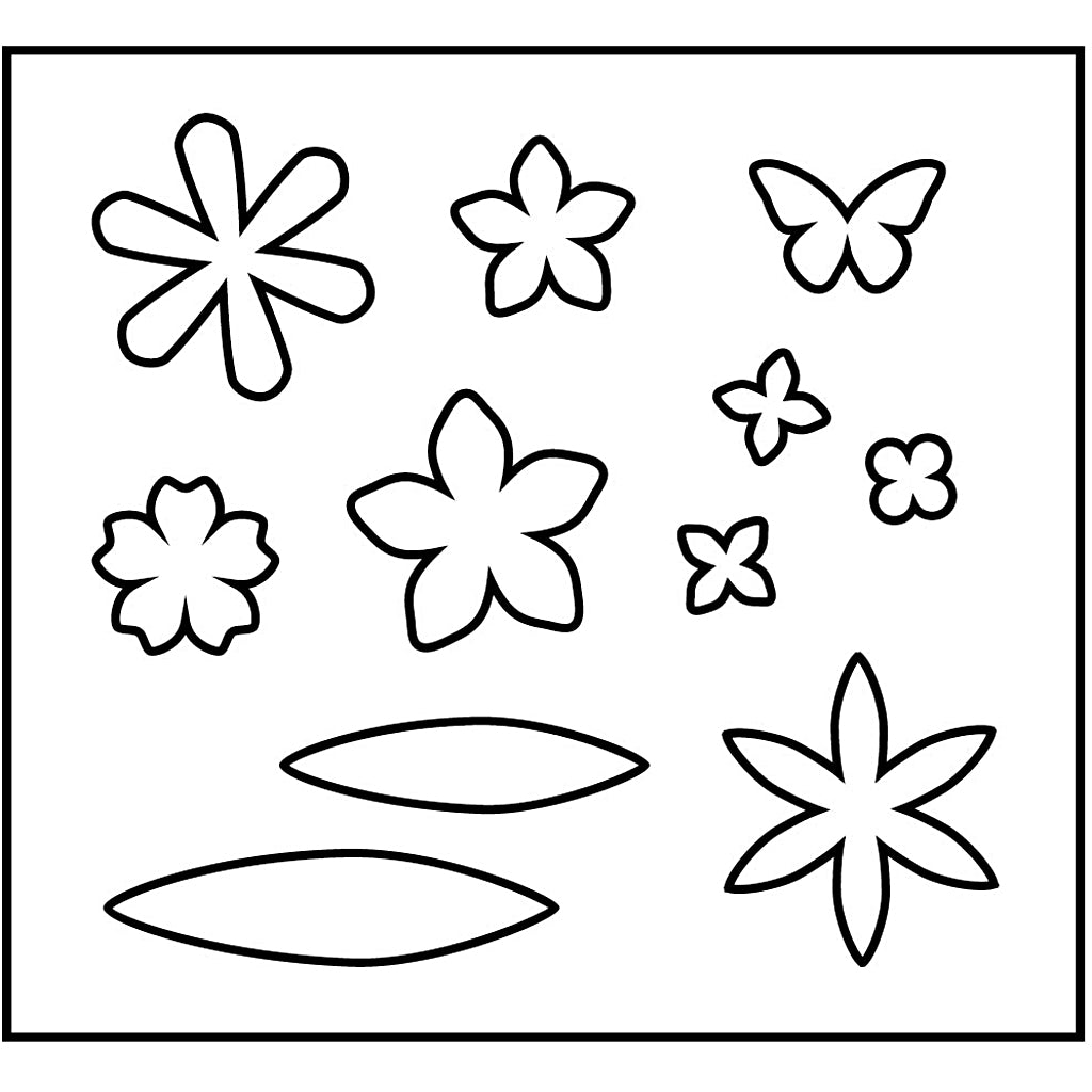 Fustella Creativ Company, fiori, misura 14x15,25 cm, spessore 15 mm, 1 pezzo