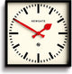 Newgate number five wandklok rood 33cm