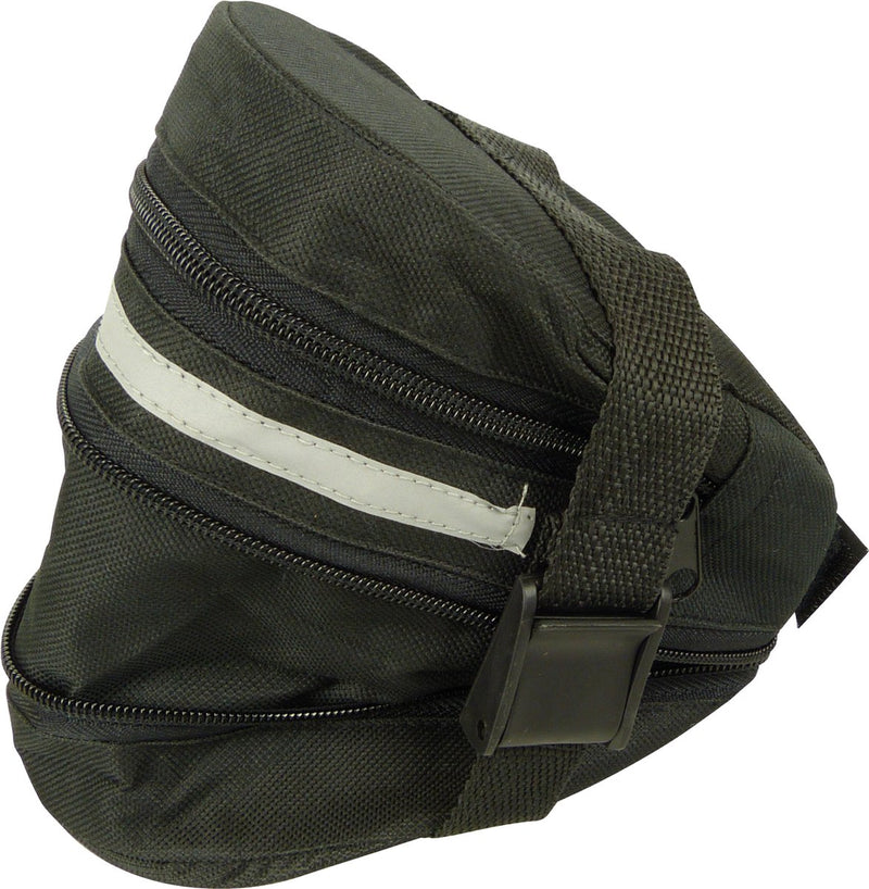 Bolsa de sillín Dresco - reflectante - negro