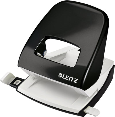 Perforatrice Leitz ne nexxt wow - 2 fori - perfora fino a 30 fogli - ideale per l'home office, il posto di lavoro a casa - nero