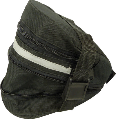 Borsa da sella Dresco - riflettente - nera
