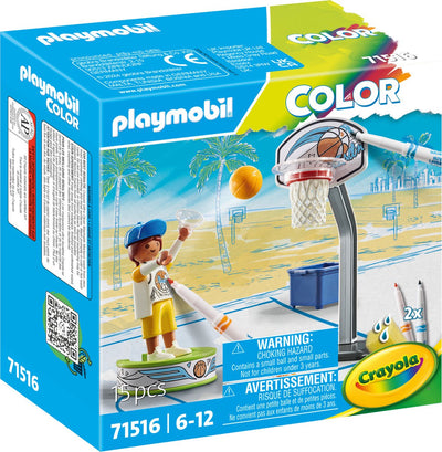 Playmobil patinador de colores con baloncesto - 71516