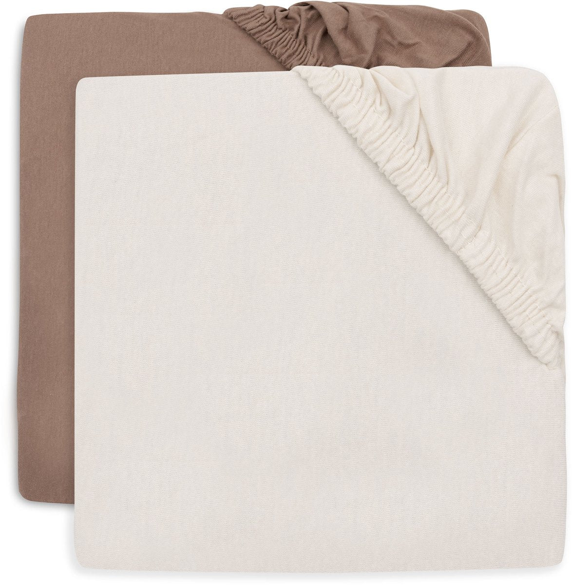 Jollein lenzuolo con angoli per letto - 70 75x140 150 cm - jersey - avorio caffè latte