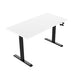 Zit-sta-bureau euroseats crank burslibl180wit wit, zwart metaal