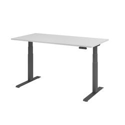Martillo de escritorio Bach para sentarse y pararse vxdkb16 5 g gris 1600 x 800 mm