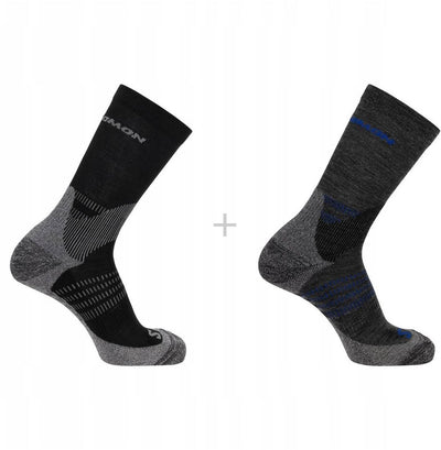 Salomon - calzini x ultra access crew | Confezione da 2 | calzini | taglia m 39-41 - nero antracite