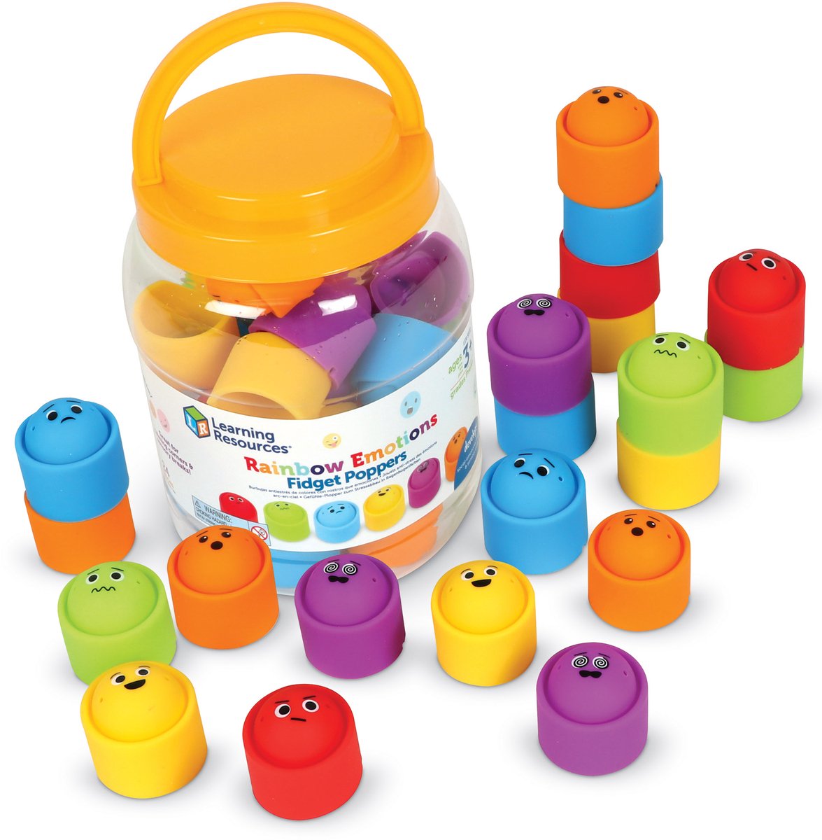 Risorse didattiche, emozioni arcobaleno, set di 24 - 3+