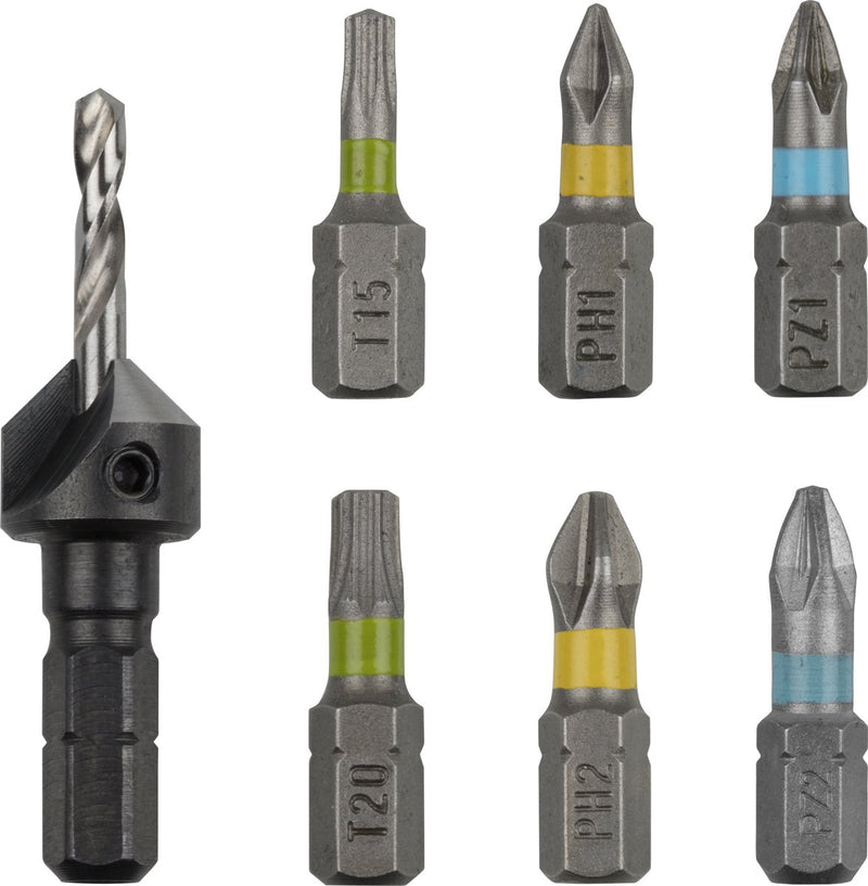 Wolfcraft - accessori punte flip - punta svasatrice - ph 1, ph 2, pz 1, pz 2, tx 15, tx 20 - 3085000
